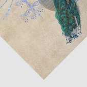 Blue Peacock Feathers Chandelier Tissuepapier (Detail)