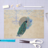 Blue Peacock Feathers Chandelier Tissuepapier (Craft)