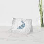 Blue Peacock - Hartelijk dank Kaart (Achterkant)