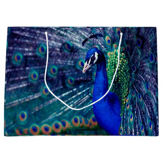 Blue Peacock Large Cadeautasje (Voorkant)