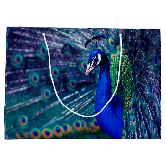 Blue Peacock Large Cadeautasje (Achterkant)