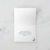 Blue Peacock Leaf Vine Bedankt kaarten (Binnen)