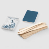 Blue Peacock Leaf Vine Hand Fan Handwaaier (Niet-gemonteerd)