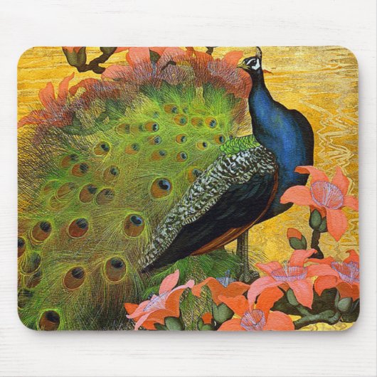 Blue Peacock Muismat (Voorkant)