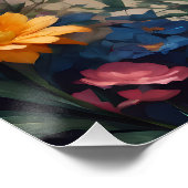 Blue Peacock no 11 Glanzend Poster (Hoek)