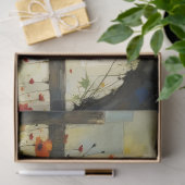 Blue Peacock on Split rail fence Tissuepapier (Geschenk)