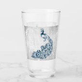 Blue Peacock Personal Glass Cup Glas (Achterkant)