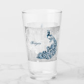 Blue Peacock Personal Glass Cup Glas (Voorkant)