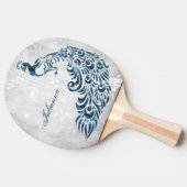 Blue Peacock Personalized Ping Pong Paddle Tafeltennisbatje (Zijkant)