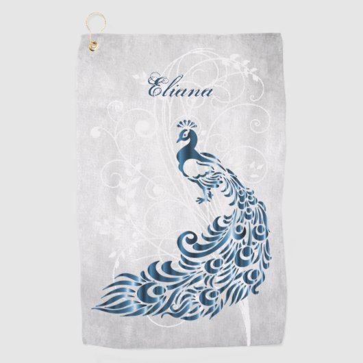 Blue Peacock persoonlijke handdoeken (Voorkant)