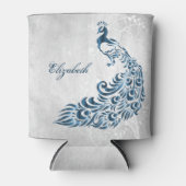 Blue Peacock persoonlijke Koelbox Blikjeskoeler (Voorkant)