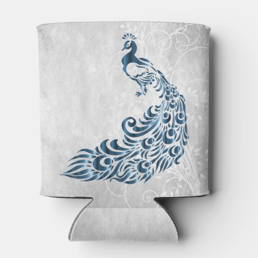 Blue Peacock persoonlijke Koelbox Blikjeskoeler (Achterkant)