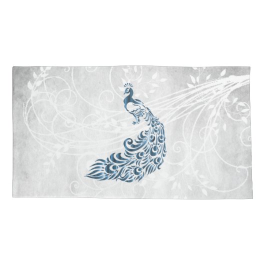 Blue Peacock persoonlijke Kussenslopen (Achterkant-Links)