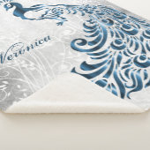 Blue Peacock persoonlijke Sherpa Blanket Sherpa Deken (3/4)