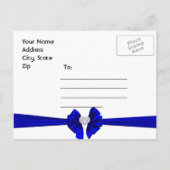 BLUE Peacock sparen het Blauwe Briefkaart van de D (Achterkant)