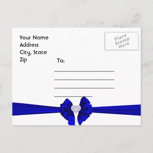 BLUE Peacock sparen het Blauwe Briefkaart van de D (Achterkant)