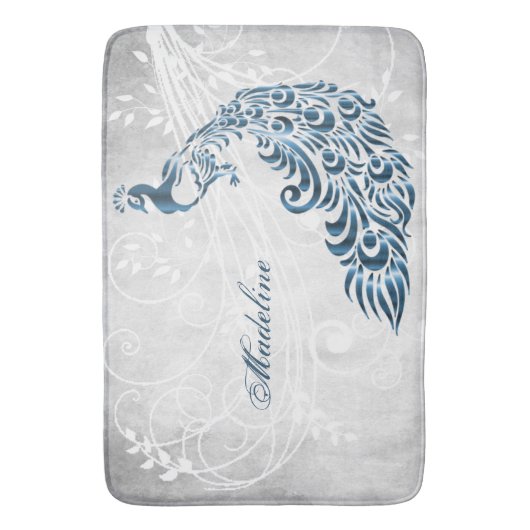Blue Peacock Specialized Bath Mat (Voorkant Verticaal)