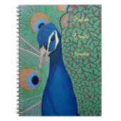 Blue Peacock Spiral notebook Notitieboek (Voorkant)