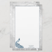 Blue Peacock Stationery Briefpapier (Voorkant / Achterkant)