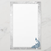 Blue Peacock Stationery Briefpapier (Achterkant)