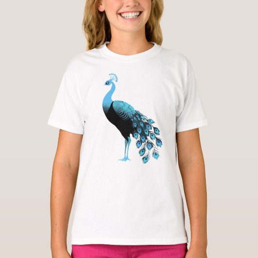 Blue Peacock T-shirt (Voorkant)