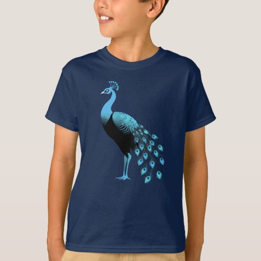 Blue Peacock T-shirt (Voorkant)