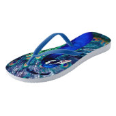 Blue Peacock Teenslippers (Schuin)