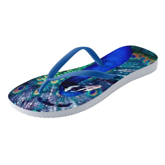 Blue Peacock Teenslippers (Schuin)