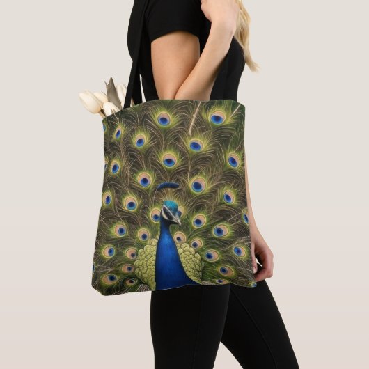 Blue Peacock Tote Bag (Dichtbij)