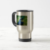 Blue Peacock Travel Mug Reisbeker (Voorkant links)