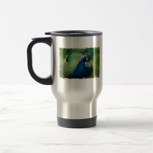 Blue Peacock Travel Mug Reisbeker (Links)