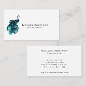 Blue Peacock Visitekaartje (Voorkant / Achterkant)