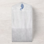 Blue Peacock Weddenschap in één uitnodiging (Buitenkant)