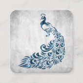 Blue Peacock Wedding and Bridal Services Vierkante Visitekaartje (Achterkant)