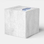 Blue Peacock Wedding Favor Box Bedankdoosjes (Achterkant)