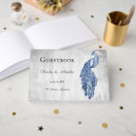 Blue Peacock Wedding Guest Book Gastenboek<br><div class="desc">Registreer de gasten op je grote dag met een Blue Peacock Wedding Day Guestbook. Het ontwerp van het Guestbook is voorzien van een elegante pauw tegen een kwetsbare foliage- en slijmachtergrond. Extra trouwbenodigdheden zijn ook beschikbaar bij dit ontwerp.</div>