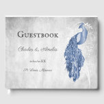 Blue Peacock Wedding Guest Book Gastenboek<br><div class="desc">Registreer de gasten op je grote dag met een Blue Peacock Wedding Day Guestbook. Het ontwerp van het Guestbook is voorzien van een elegante pauw tegen een kwetsbare foliage- en slijmachtergrond. Extra trouwbenodigdheden zijn ook beschikbaar bij dit ontwerp.</div>