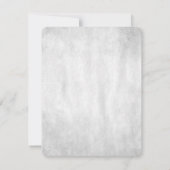 Blue Peacock Wedding RSVP Kaart (Achterkant)