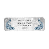 Blue Peacocks Address Label (Voorkant)