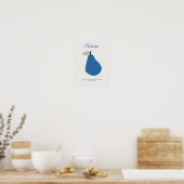 Blue Pear Matisse Minimalist Print (Keuken)