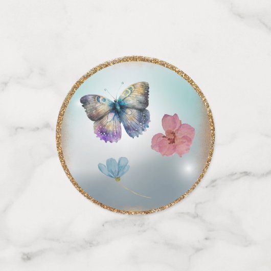 Blue Pearl Butterfly Confetti (Kleine voorkant)