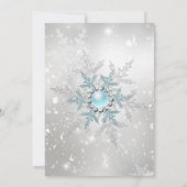 Blue Pearl Crystal Snowflake Kaart (Achterkant)