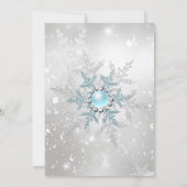 Blue Pearl Crystal Snowflake Kaart (Achterkant)