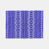 Blue Pearl Legacy: Marokkaanse erfgoedstructuur Fleece Deken (Voorkant (Horizontaal))