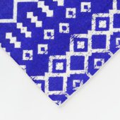 Blue Pearl Legacy: Marokkaanse erfgoedstructuur Fleece Deken (Hoek)