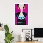 Blue Pearl Necklace - Matchbox Print - Czech Wall (Thuiskantoor)