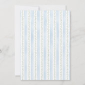 Blue Pearl Oval Baptism Boy Christening with Cross Kaart (Achterkant)