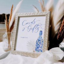 Blue Pearls en Prosecco Kaarten Cadeaubordje