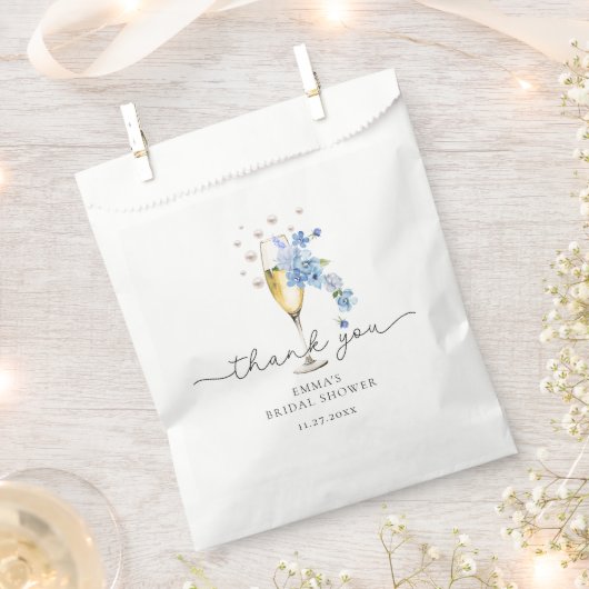 Blue Pearls & Prosecco Vrijgezellenfeest Bedankt Bedankzakje (Geknipt)