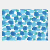 Blue Pebbles Abstracte Waterverf Gift Wrap Inpakpapier Vel (Voorkant 3)